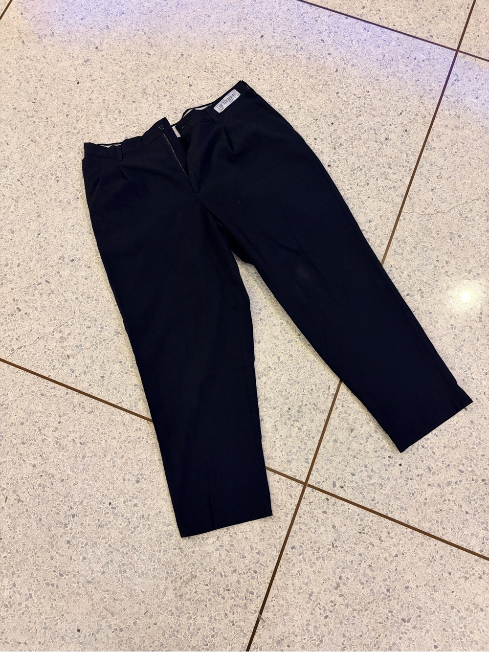 Men's Black Work Pants Trousers - Sleek Tailored Fit